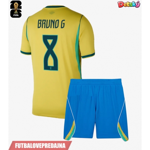 Lacne Dětský Futbalové dres Brazília Bruno Guimaraes #8 MS 2026 Krátky Rukáv - Domáci (+ trenírky)